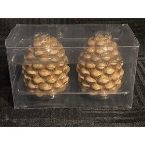 Stoneware Pine Cone salt and Pepper Shaker New In box cabin decor rustic